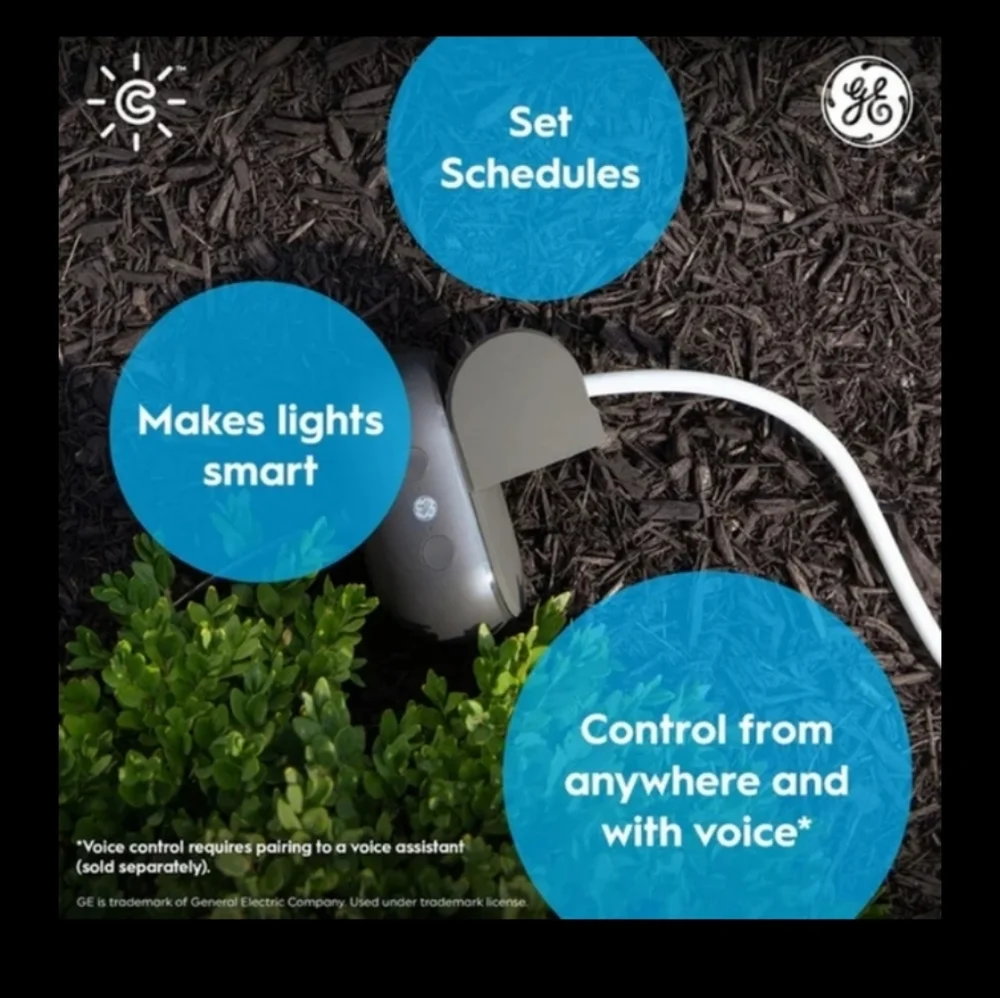 3 GE Cync Outdoor Smart Plug – Wi-Fi | Dual Outlet | Alexa & Google Compatible - Picture 5 of 5